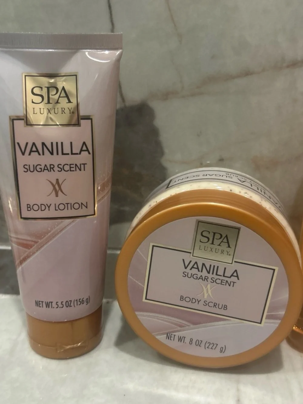 Vanilla Sugar Scent Body Scrub - Pink & Gold